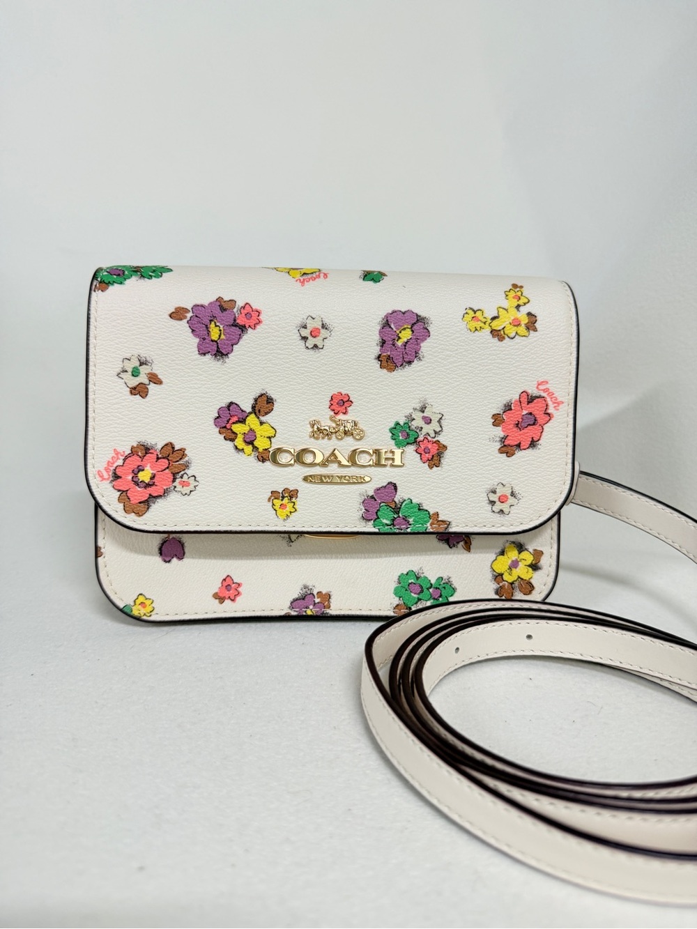 coach Mini Brynn Crossbody With Spaced Floral Field Print c9958